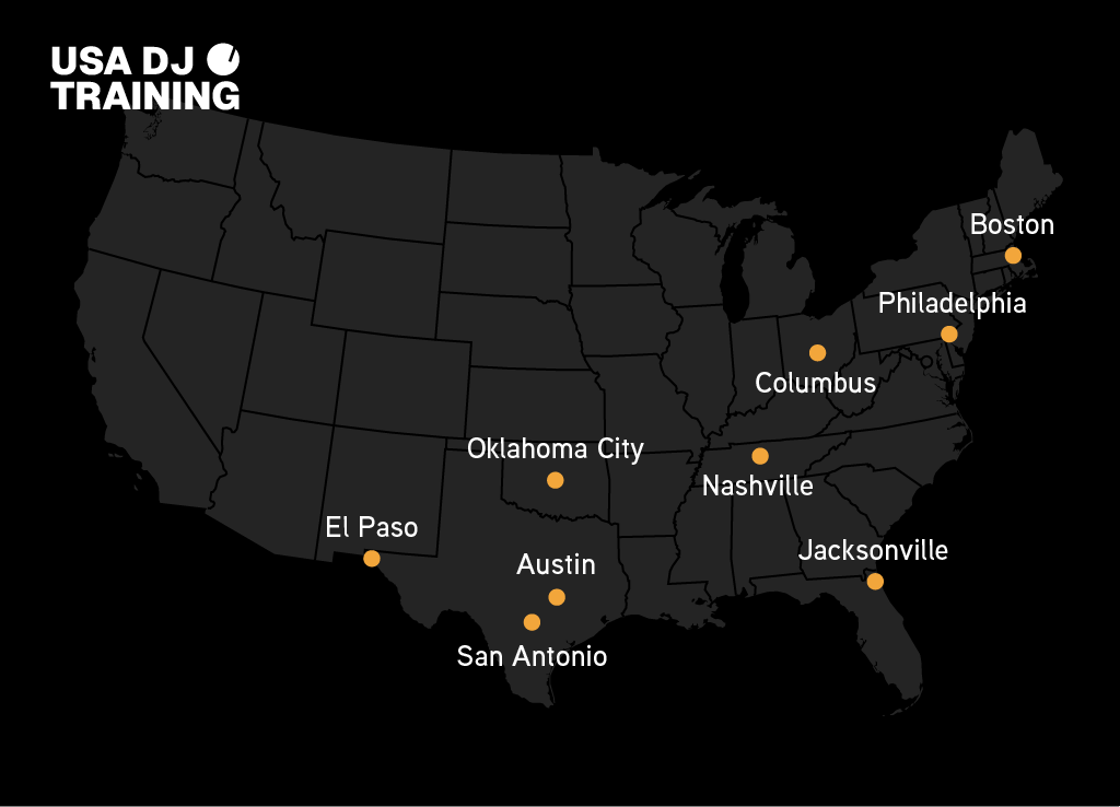 Cities where USA DJ Training teaches